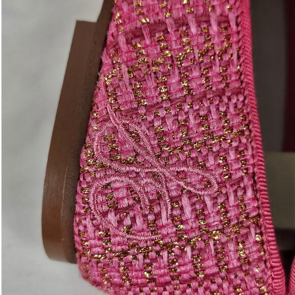 SAM EDELMAN GIRL’S FELICIA PINK WOVEN BALLET FLATS — SIZE 13 • CHIC & COMFY - Picture 9 of 13